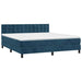 Pat box spring cu saltea, albastru închis, 160x200 cm, catifea - WALTI WALTI