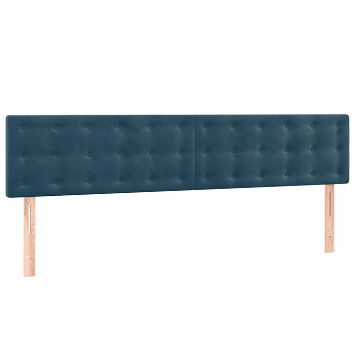Pat box spring cu saltea, albastru închis, 160x200 cm, catifea - WALTI WALTI