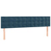 Pat box spring cu saltea, albastru închis, 160x200 cm, catifea - WALTI WALTI