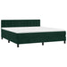 Pat box spring cu saltea, verde închis, 180x200 cm, catifea - WALTI WALTI