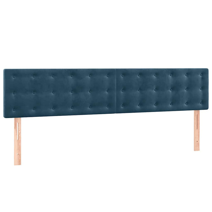 Pat box spring cu saltea, albastru închis, 180x200 cm, catifea - WALTI WALTI