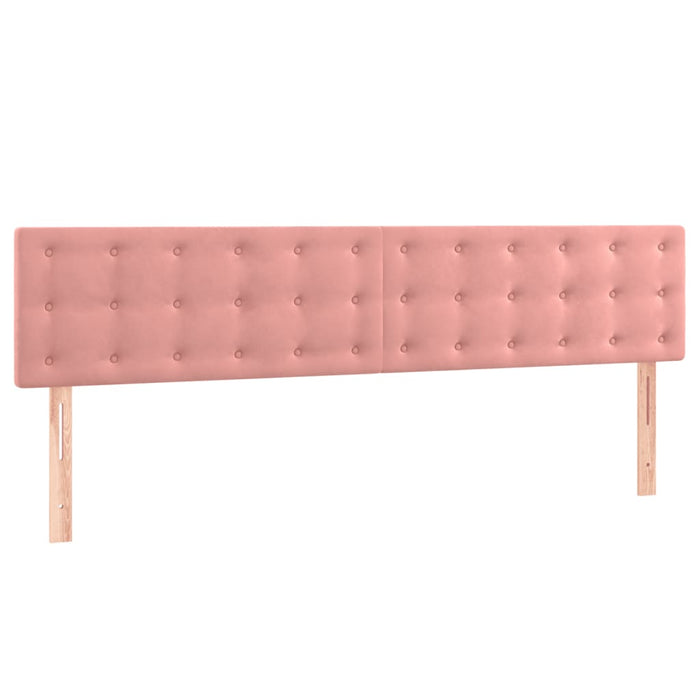 Pat box spring cu saltea, roz, 180x200 cm, catifea - WALTI WALTI
