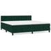 Pat box spring cu saltea, verde închis, 200x200 cm, catifea - WALTI WALTI