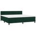 Pat box spring cu saltea, verde închis, 200x200 cm, catifea - WALTI WALTI