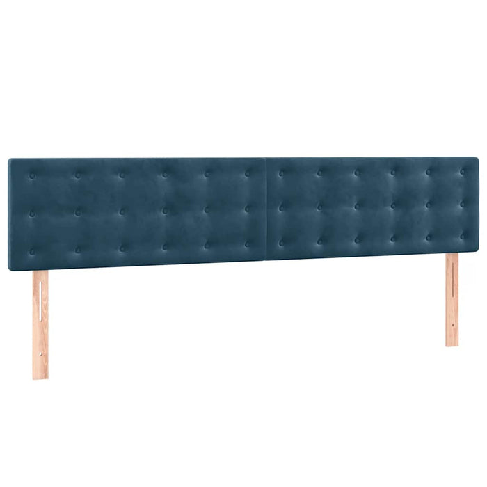Pat box spring cu saltea, albastru închis, 200x200 cm, catifea - WALTI WALTI
