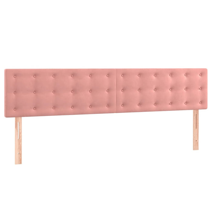 Pat box spring cu saltea, roz, 200x200 cm, catifea - WALTI WALTI
