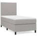 Pat box spring cu saltea, gri deschis, 80x200 cm, textil - WALTI WALTI