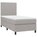 Pat box spring cu saltea, gri deschis, 80x200 cm, textil - WALTI WALTI