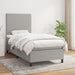 Pat box spring cu saltea, gri deschis, 80x200 cm, textil - WALTI WALTI