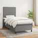 Pat box spring cu saltea, gri închis, 80x200 cm, textil - WALTI WALTI