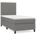 Pat box spring cu saltea, gri închis, 90x200 cm, textil - WALTI WALTI