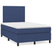 Pat box spring cu saltea, albastru, 120x200 cm, textil - WALTI WALTI