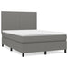 Pat box spring cu saltea, gri închis, 140x190 cm, textil - WALTI WALTI