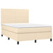 Pat continental cu saltea, crem, 140x200 cm, material textil - WALTI WALTI