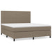 Pat box spring cu saltea, gri taupe, 160x200 cm material textil - WALTI WALTI
