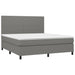 Pat box spring cu saltea, gri închis, 180x200 cm, textil - WALTI WALTI