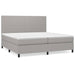 Pat box spring cu saltea, gri deschis, 200x200 cm, textil - WALTI WALTI