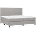 Pat box spring cu saltea, gri deschis, 200x200 cm, textil - WALTI WALTI