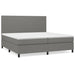 Pat box spring cu saltea, gri închis, 200x200 cm, textil - WALTI WALTI