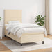 Pat box spring cu saltea, crem, 90x190 cm, textil - WALTI WALTI