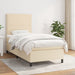 Pat box spring cu saltea, crem, 90x200 cm, textil - WALTI WALTI