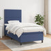 Pat box spring cu saltea, albastru, 100x200 cm, textil - WALTI WALTI