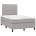 Pat box spring cu saltea, gri deschis, 120x200 cm, textil - WALTI WALTI