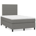 Pat box spring cu saltea, gri închis, 120x200 cm, textil - WALTI WALTI