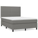 Pat box spring cu saltea, gri închis, 140x200 cm, textil - WALTI WALTI