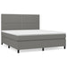 Pat box spring cu saltea, gri închis, 180x200 cm, textil - WALTI WALTI