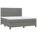 Pat box spring cu saltea, gri închis, 180x200 cm, textil - WALTI WALTI