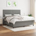 Pat box spring cu saltea, gri închis, 180x200 cm, textil - WALTI WALTI