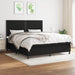 Pat box spring cu saltea, negru, 180x200 cm, catifea - WALTI WALTI