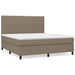 Pat continental cu saltea, gri taupe, 180x200 cm, textil - WALTI WALTI