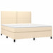 Pat continental cu saltea, crem, 180x200 cm, textil - WALTI WALTI