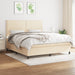 Pat continental cu saltea, crem, 180x200 cm, textil - WALTI WALTI