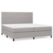 Pat box spring cu saltea, gri deschis, 200x200 cm, textil - WALTI WALTI