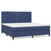 Pat box spring cu saltea, albastru, 200x200 cm, textil - WALTI WALTI