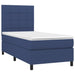 Pat box spring cu saltea, albastru, 80x200 cm, textil - WALTI WALTI