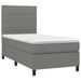 Pat box spring cu saltea, gri închis, 90x190 cm, textil - WALTI WALTI