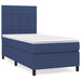 Pat box spring cu saltea, albastru, 90x190 cm, textil - WALTI WALTI