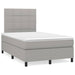 Pat box spring cu saltea, gri deschis, 120x200 cm, textil - WALTI WALTI