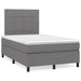 Pat box spring cu saltea, gri închis, 120x200 cm, textil - WALTI WALTI