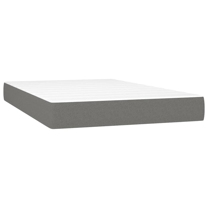 Pat box spring cu saltea, gri închis, 120x200 cm, textil - WALTI WALTI