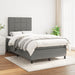 Pat box spring cu saltea, gri închis, 120x200 cm, textil - WALTI WALTI
