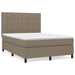 Pat continental cu saltea gri taupe 140x200 cm material textil - WALTI WALTI