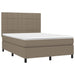Pat continental cu saltea gri taupe 140x200 cm material textil - WALTI WALTI