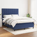 Pat continental cu saltea, albastru, 140x200cm, material textil - WALTI WALTI