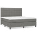 Pat box spring cu saltea, gri închis, 180x200 cm, textil - WALTI WALTI