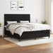 Pat box spring cu saltea, negru, 180x200 cm, catifea - WALTI WALTI